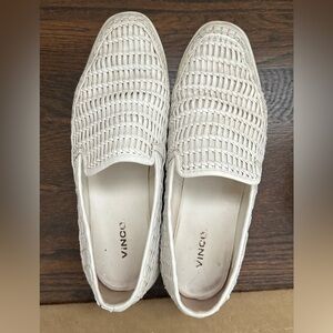 Vince White Woven Flats
